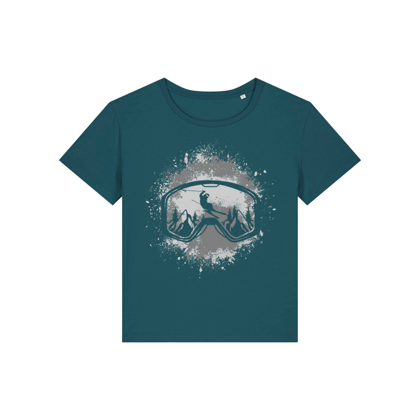 Skibrille (Klar) - Frauen T-Shirt